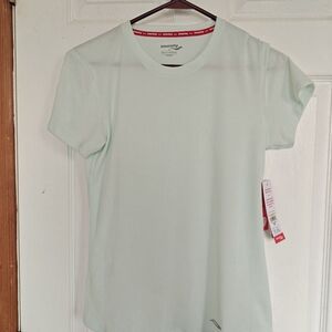 NWT Saucony Stopwatch women's lightweight mint green running/workout top